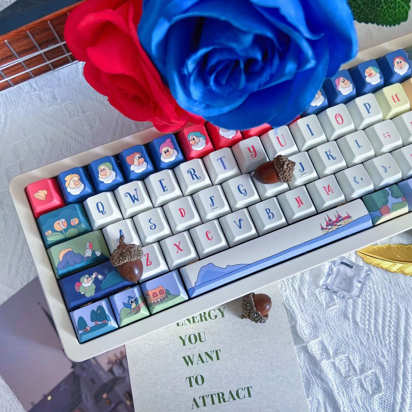 Black Lord Fairy tale personalized theme PBT full five-sided sublimation mechanical keyboard keycap connector wired