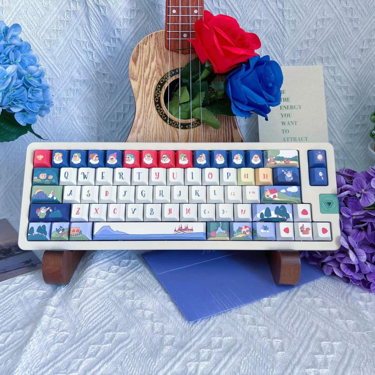 Black Lord Fairy tale personalized theme PBT full five-sided sublimation mechanical keyboard keycap connector wired